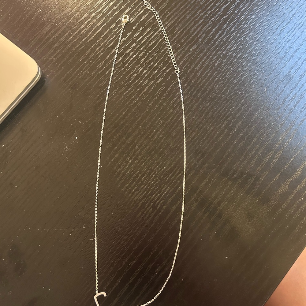 “C” Silver Necklace